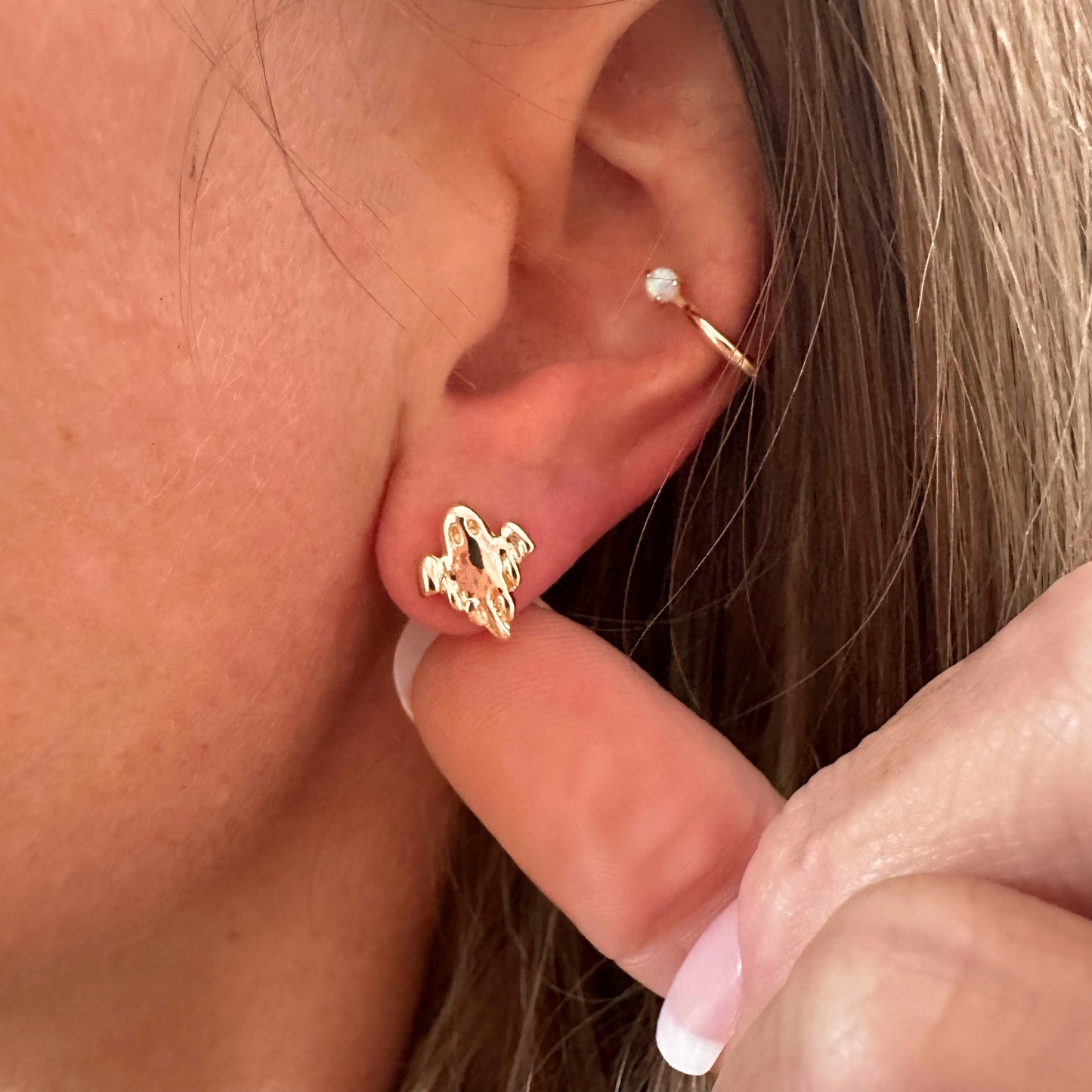 Ghost Studs - gold