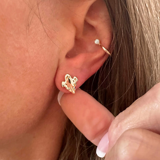 Ghost Studs - gold Lise's Pieces