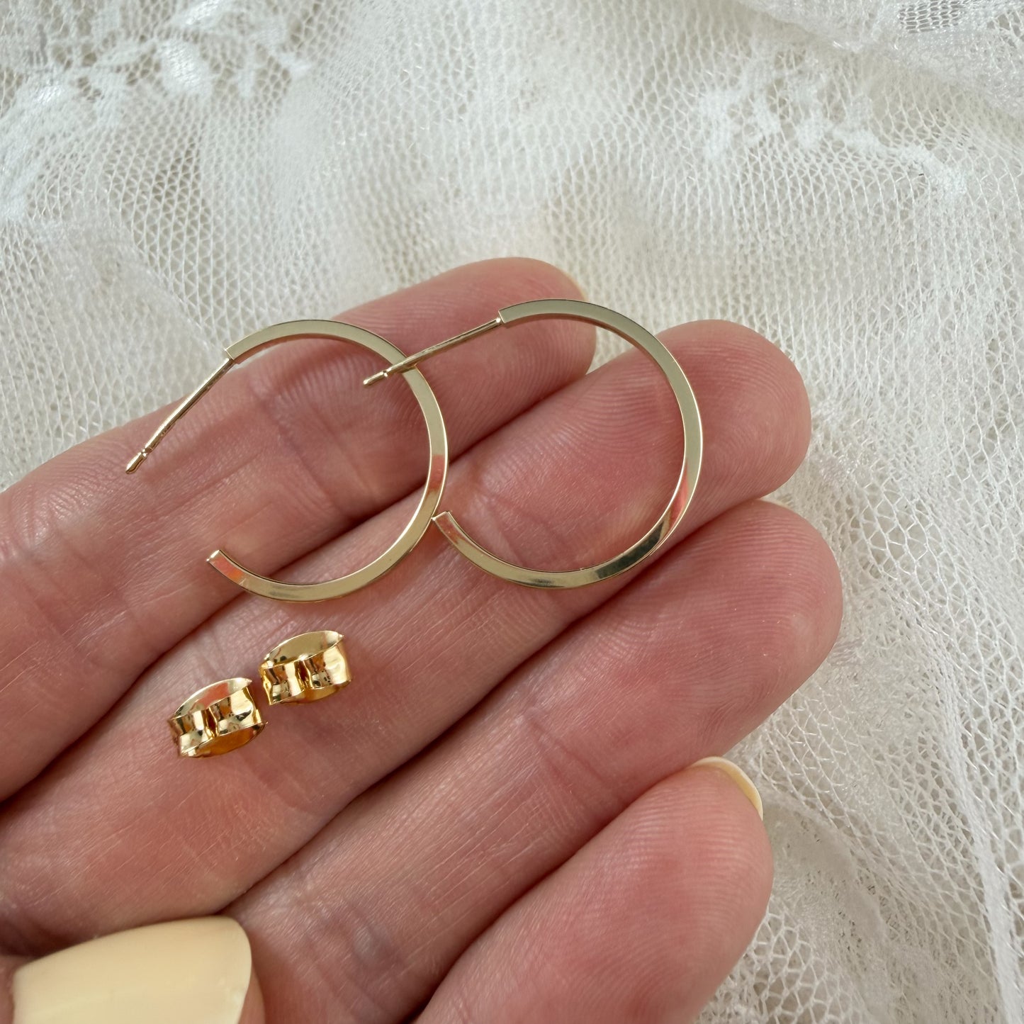 Golden Hour hoops / small Lise's Pieces