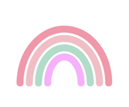 Pastel rainbow hoop charms - Myzie collection