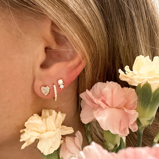 Sparkle heart studs Lise's Pieces