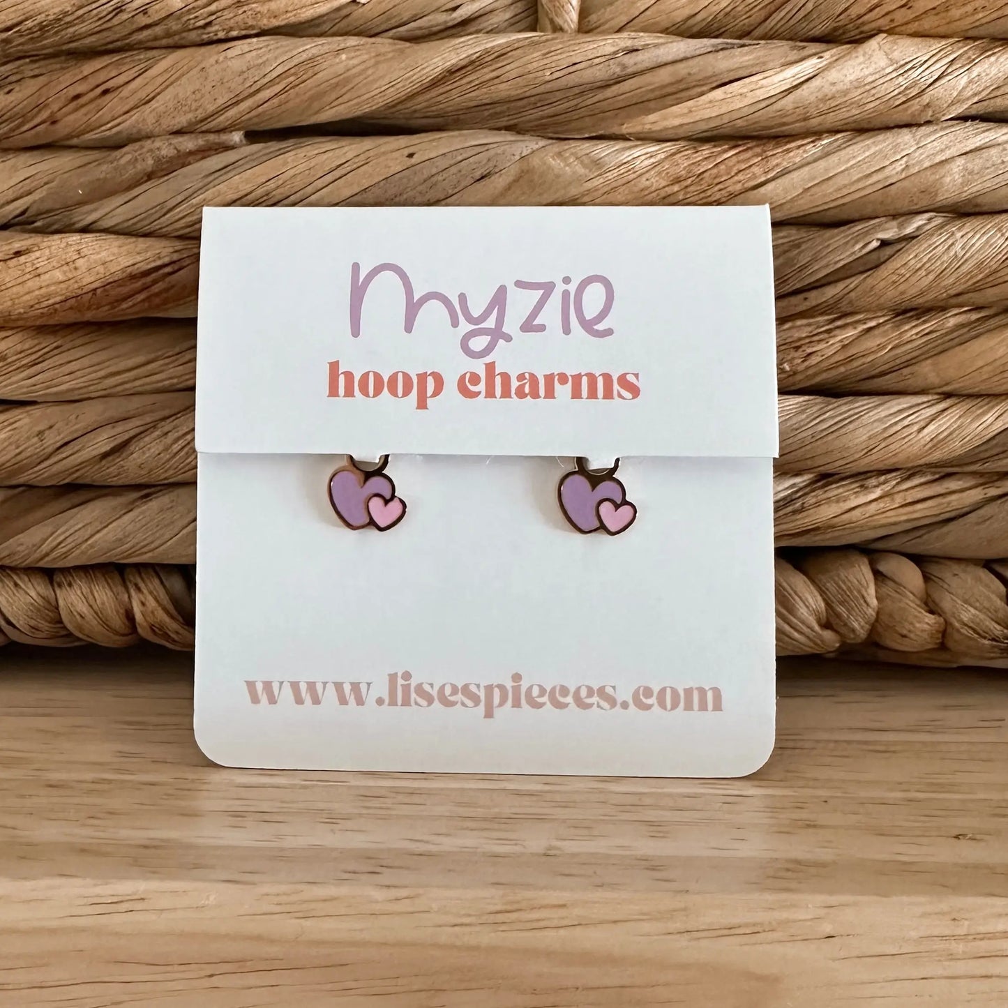 Purple Heart Hoop Charms - Myzie Collection Lise's Pieces