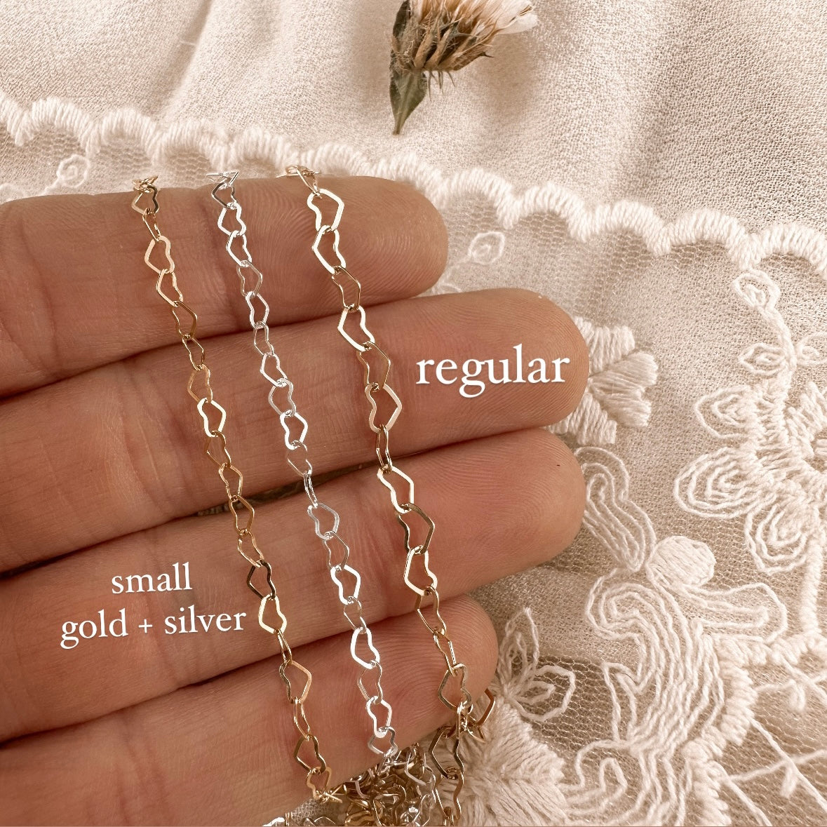 Small Open Heart Necklace - Sterling