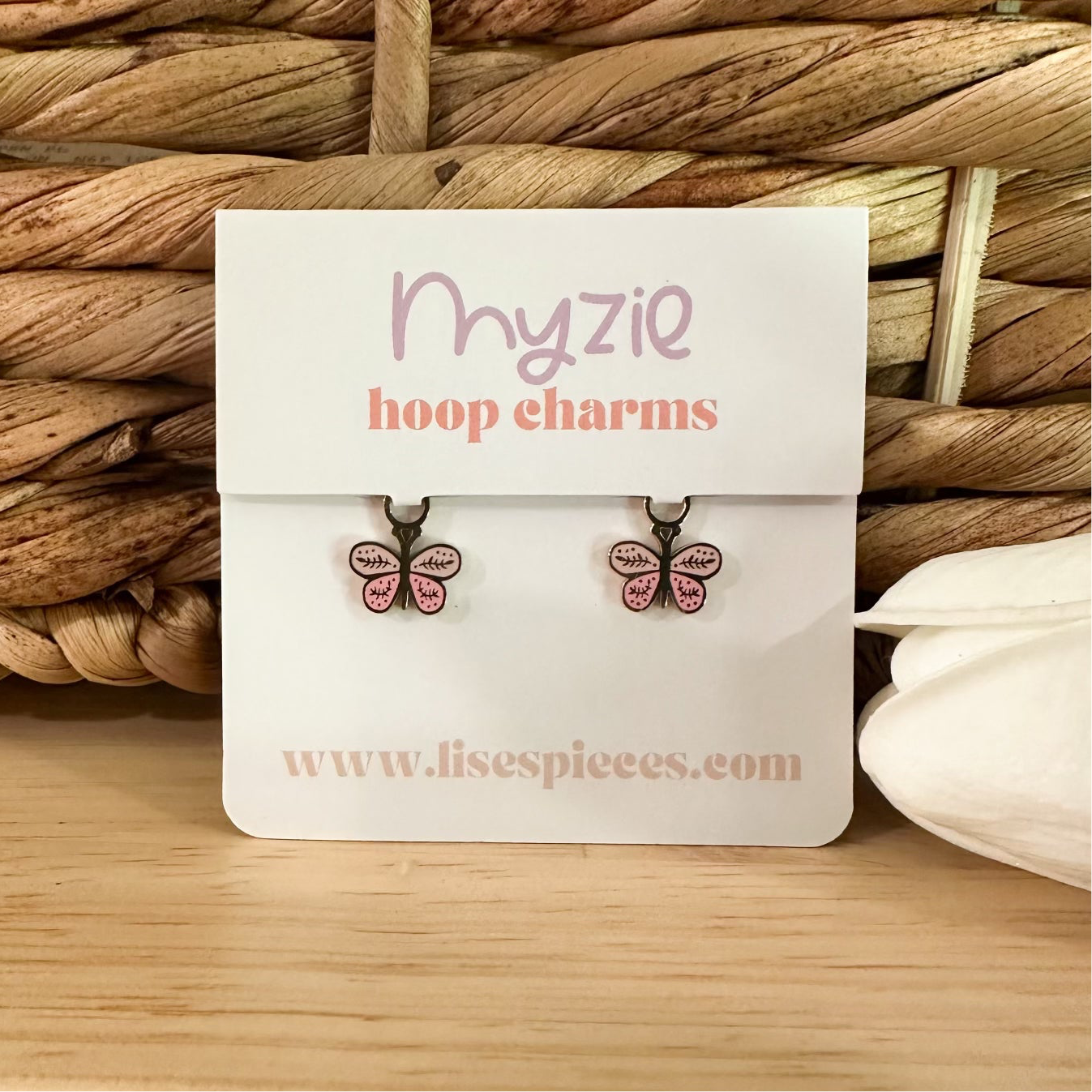 Bright butterfly hoop charms - Myzie collection