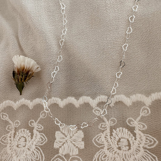 Open Heart Necklace - Sterling