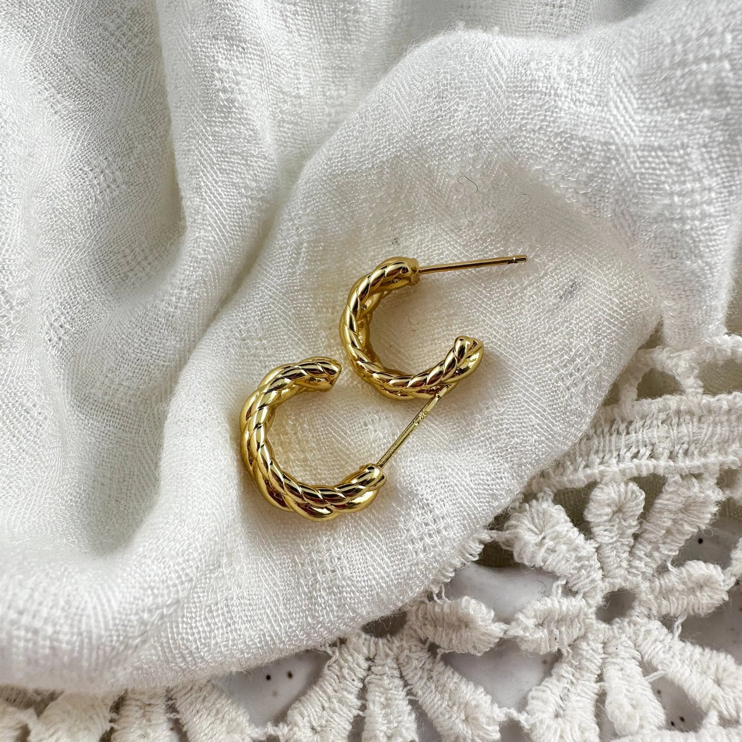Chunky Woven Hoops Lise's Pieces