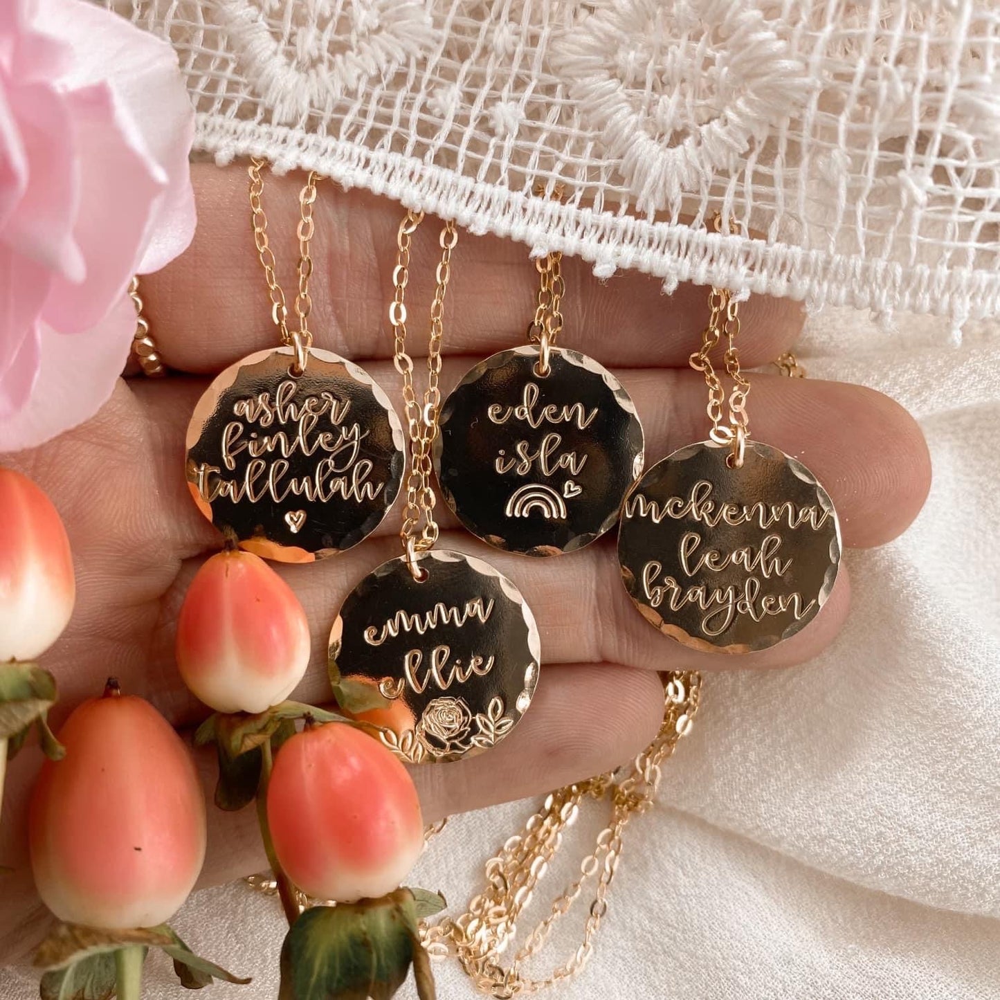 Custom Aura necklace - gold