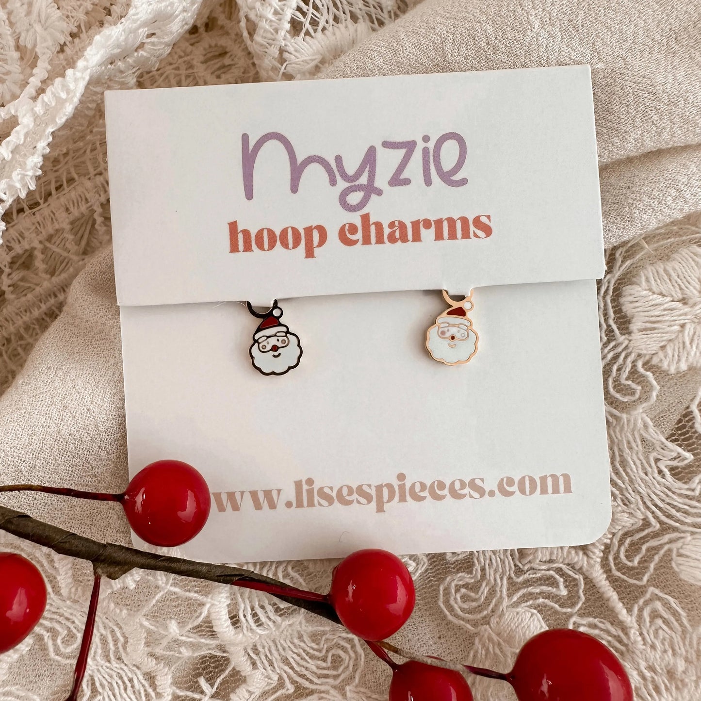 Santa hoop charms - Myzie Collection Lise's Pieces
