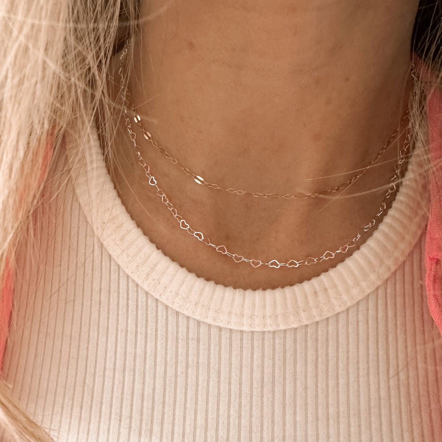 Small Open Heart Necklace - Sterling
