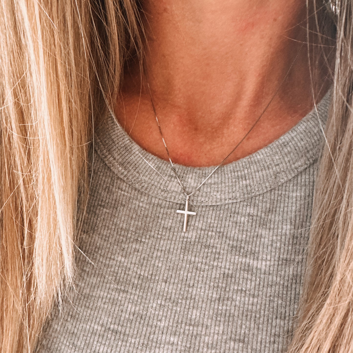 Simple Cross - sterling silver