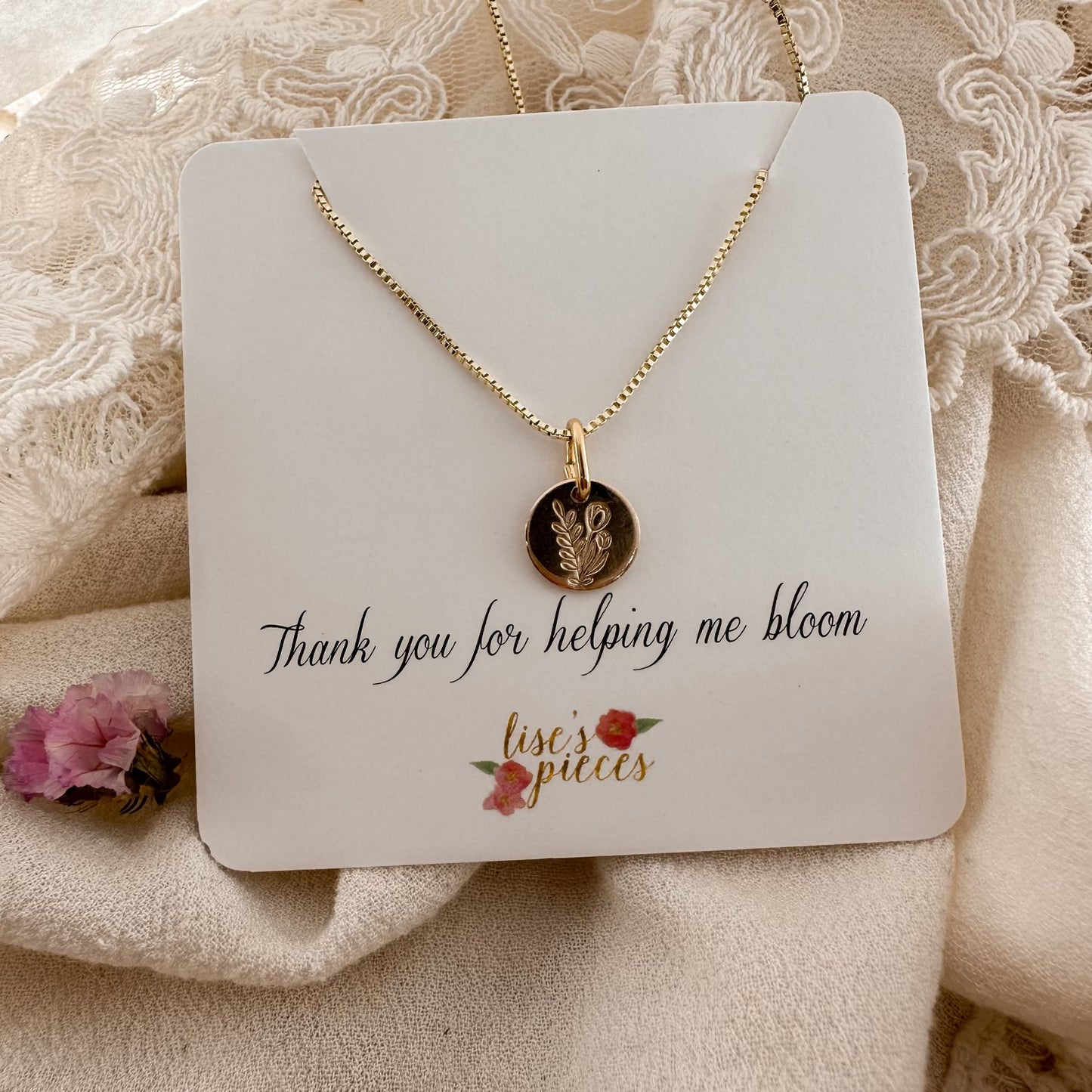 Teacher bloom necklace - Tulip