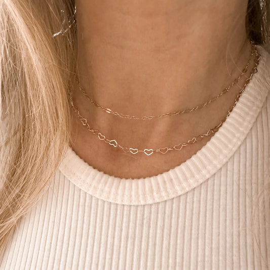 Open Heart Necklace - 14k gold Lise's Pieces