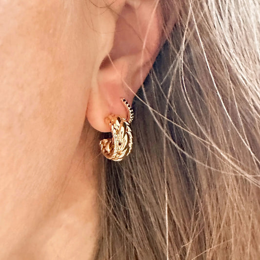 Chunky Woven Hoops Lise's Pieces