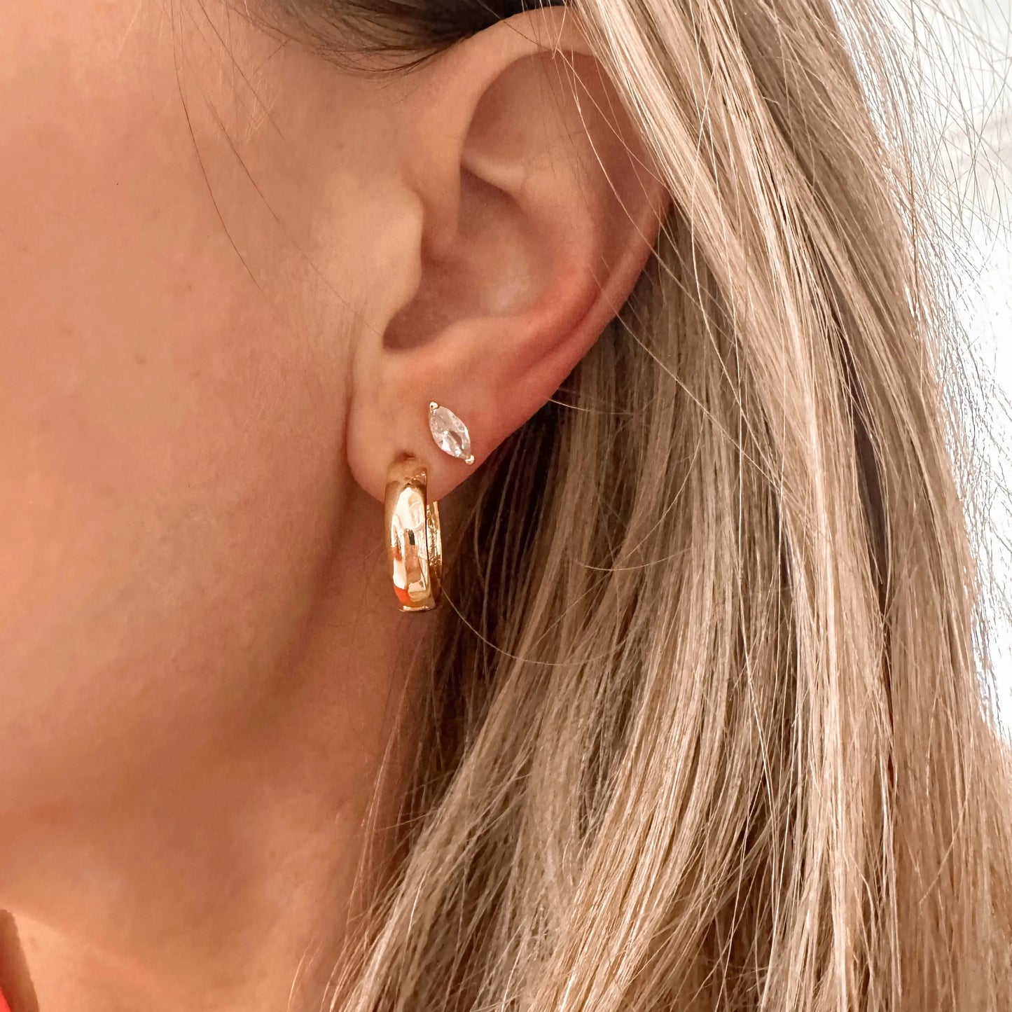Flat gold hoops Lise's Pieces