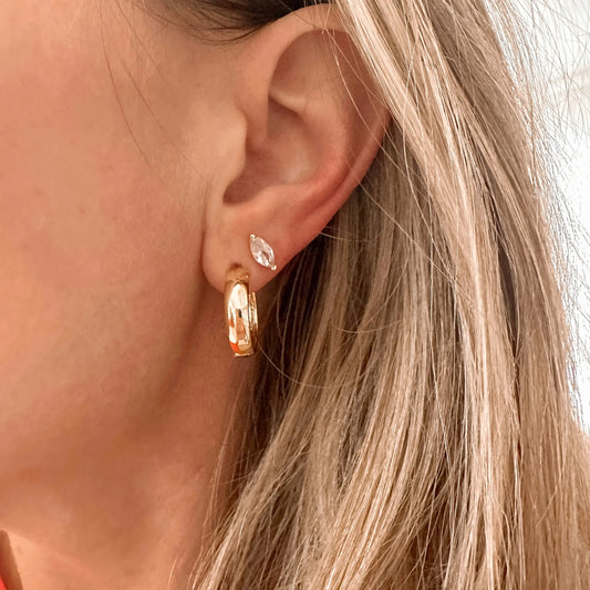 Flat gold hoops Lise's Pieces
