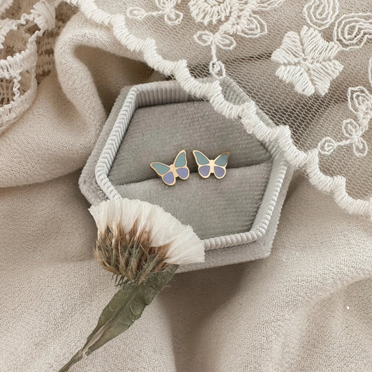 Blue Butterfly Screwbacks Lise's Pieces