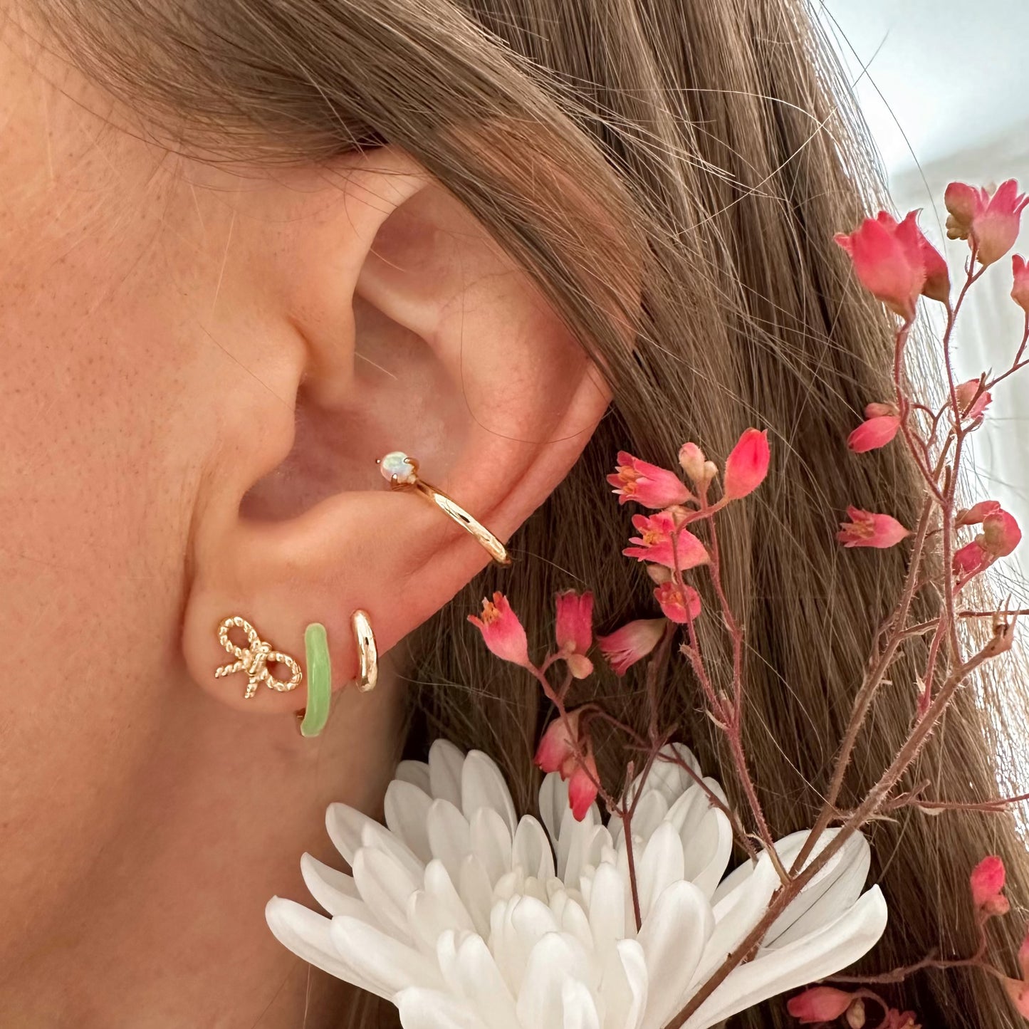 Opal ear cuff - set of TWO!