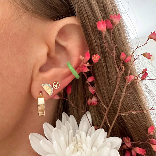 Crystal lemon studs - gold Lise's Pieces