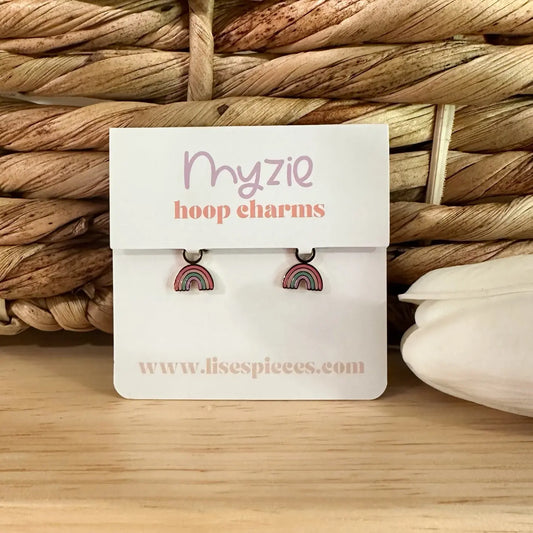 Pastel rainbow hoop charms - Myzie collection Lise's Pieces