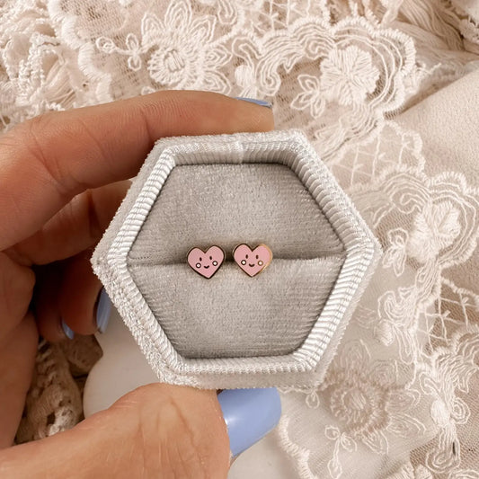 Happy heart screwbacks - Myzie collection Lise's Pieces