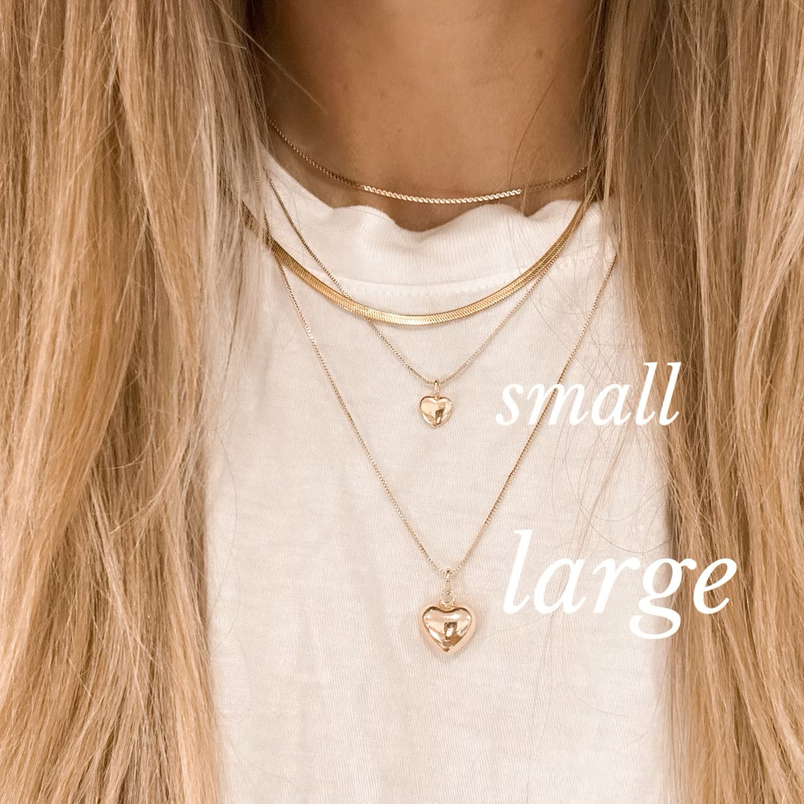Small bubble heart necklace