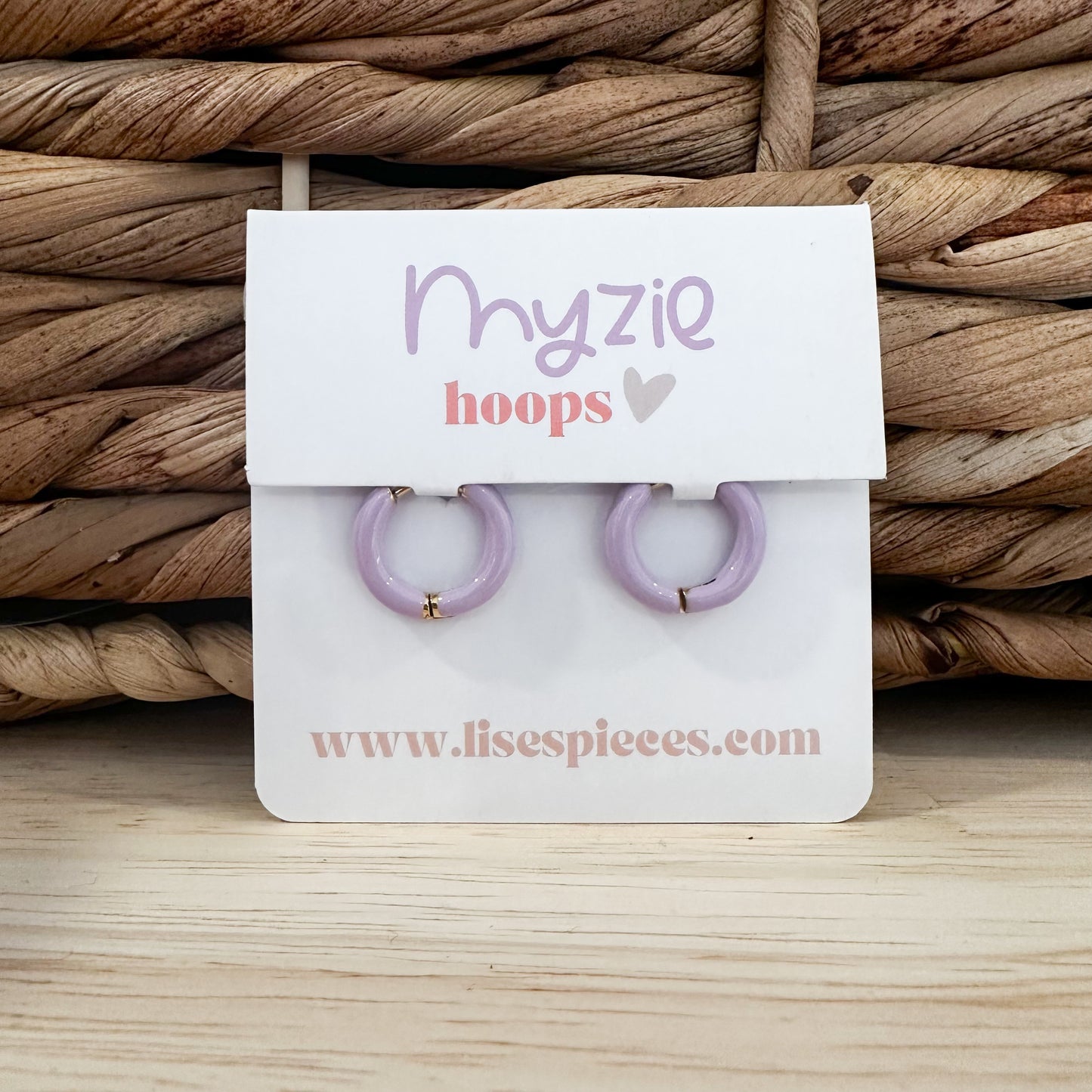 HOOPS for charms - purple enamel