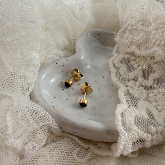 February birthstone studs Lise's Pieces