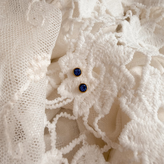 March birthstone studs Lise's Pieces