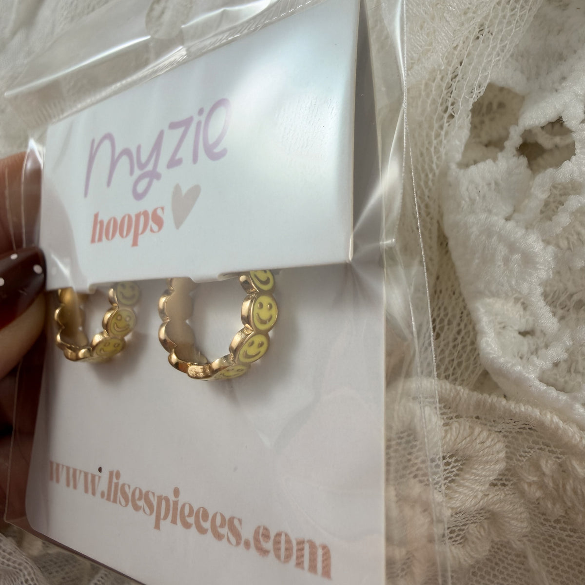 Myzie Smiley Hoops Lise's Pieces