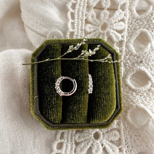Petite Crystal hoops - silver Lise's Pieces