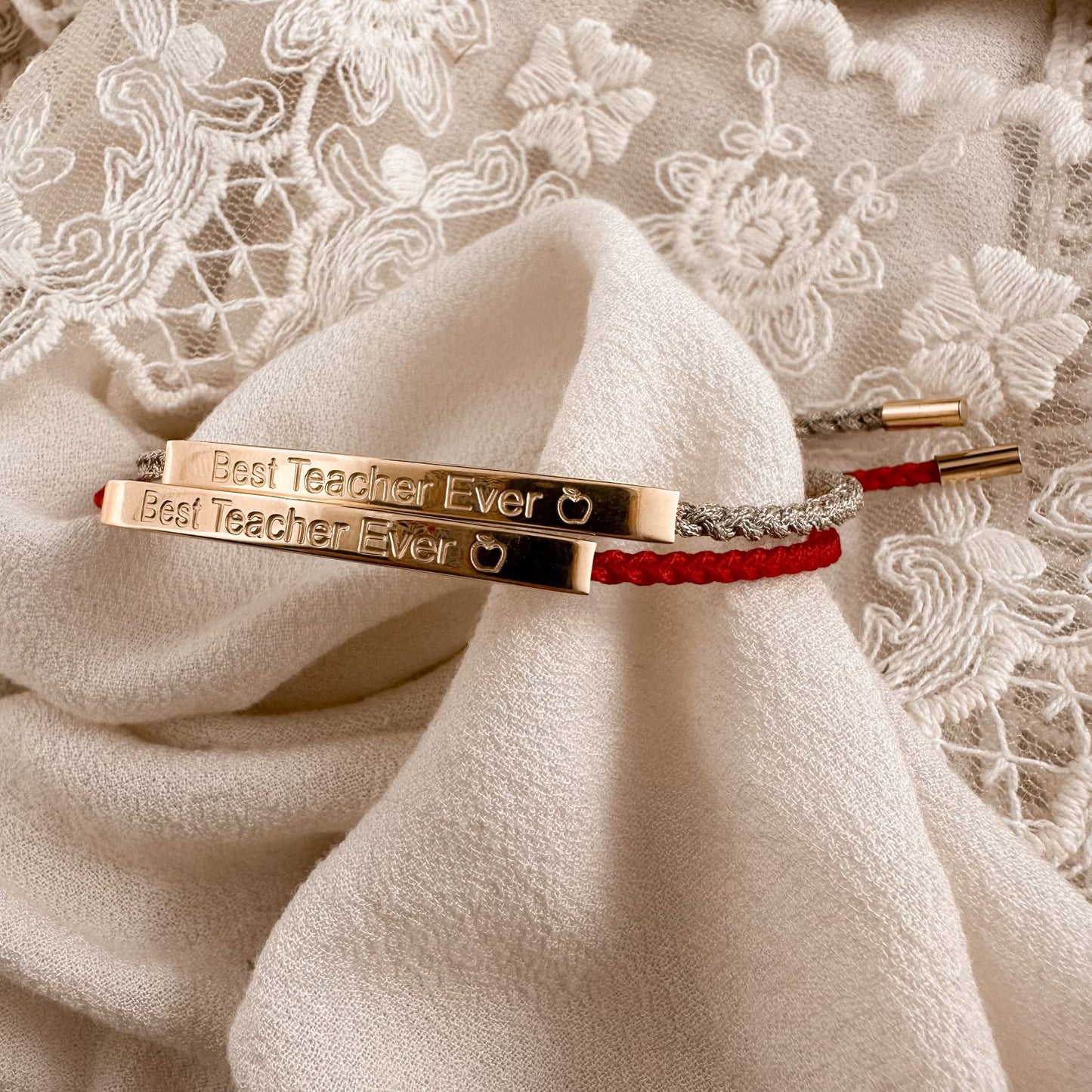 Best Teacher Ever cord bracelet