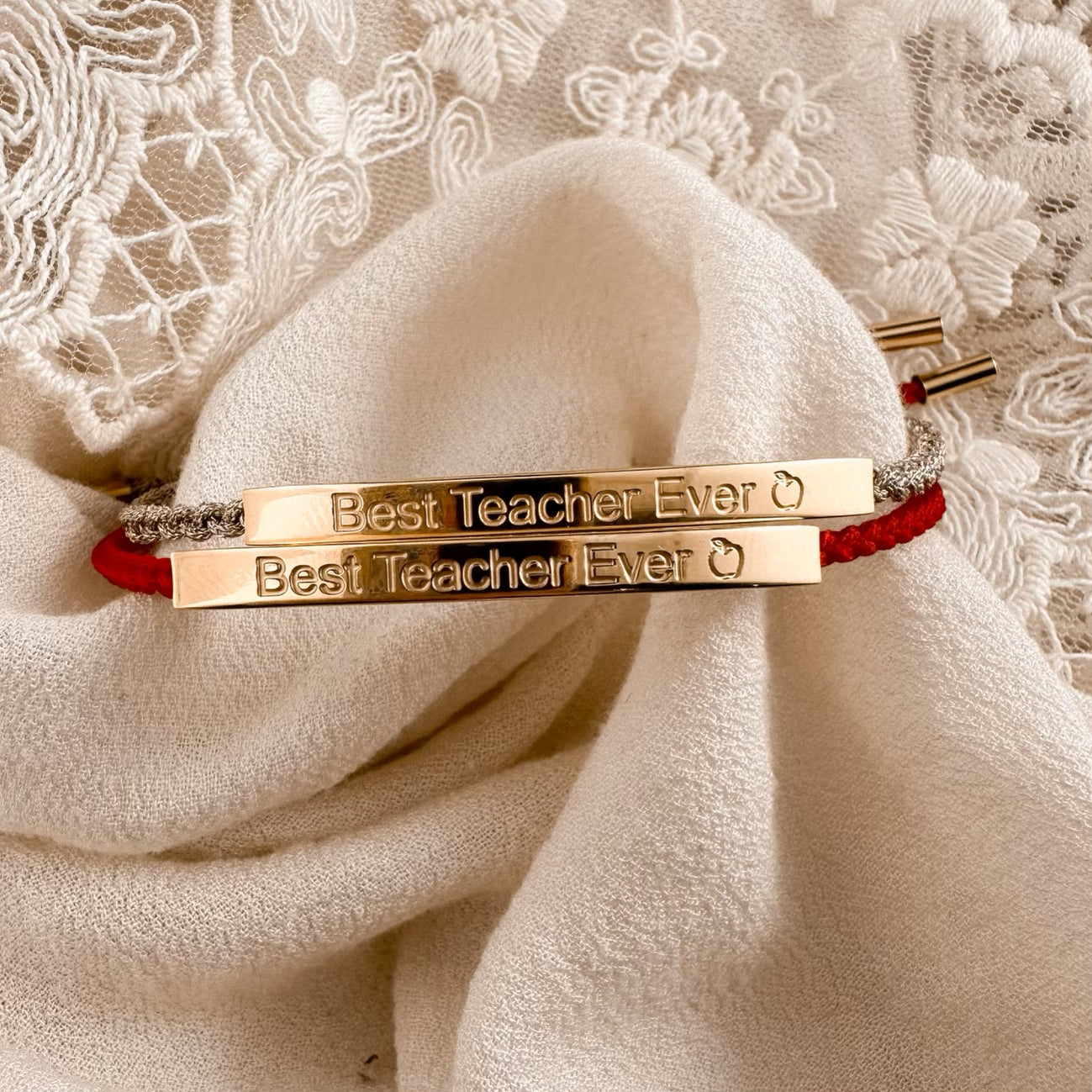 Best Teacher Ever cord bracelet