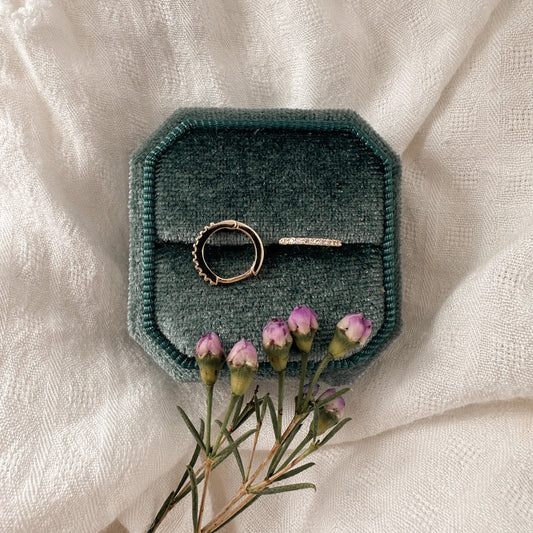 Crystal huggie hoop - gold