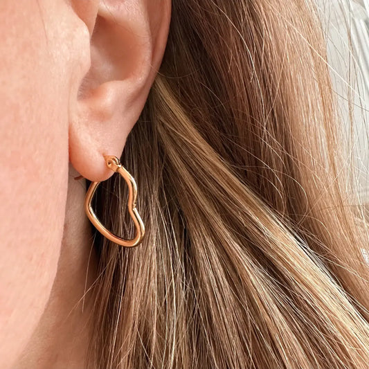 Golden Heart Hoops Lise's Pieces