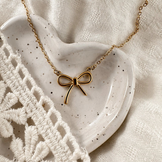 Gold Bow Necklace Lise's Pieces