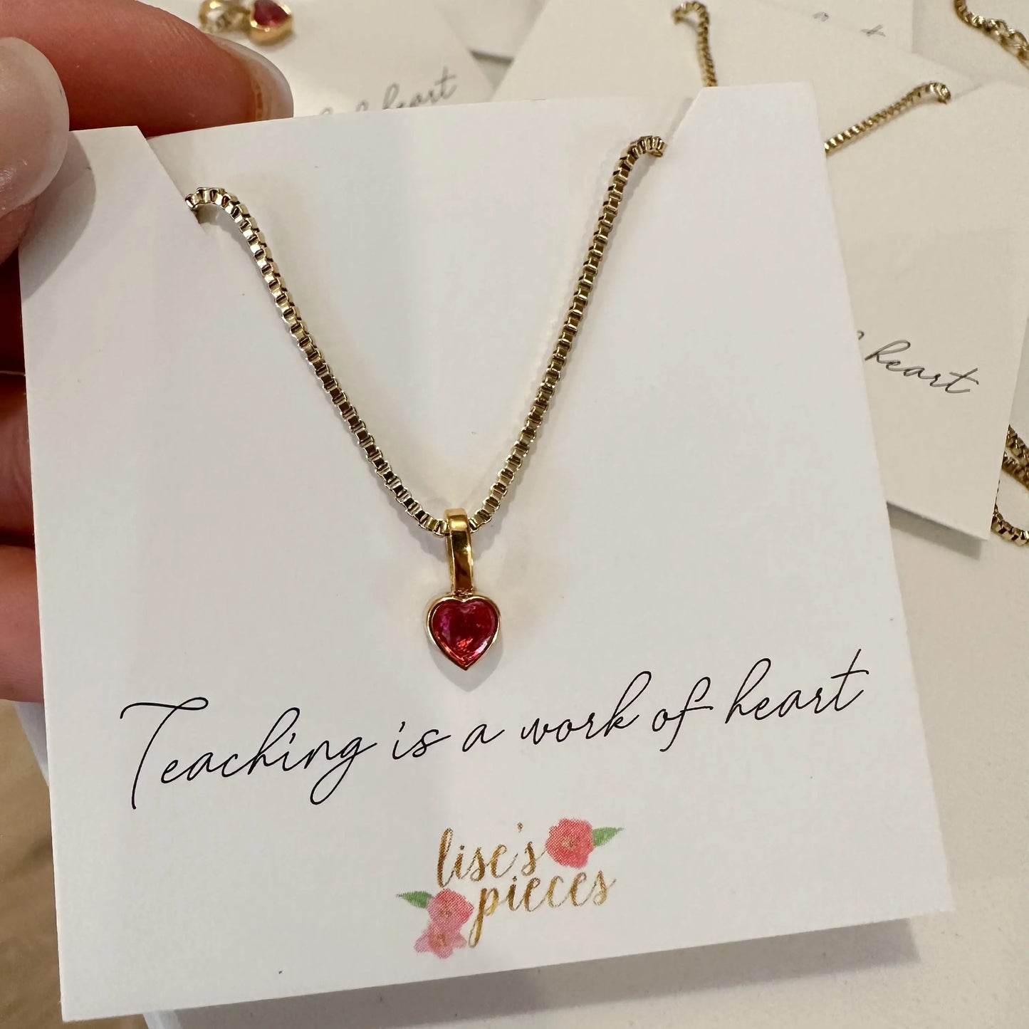 Teaching Heart Necklace Lise's Pieces