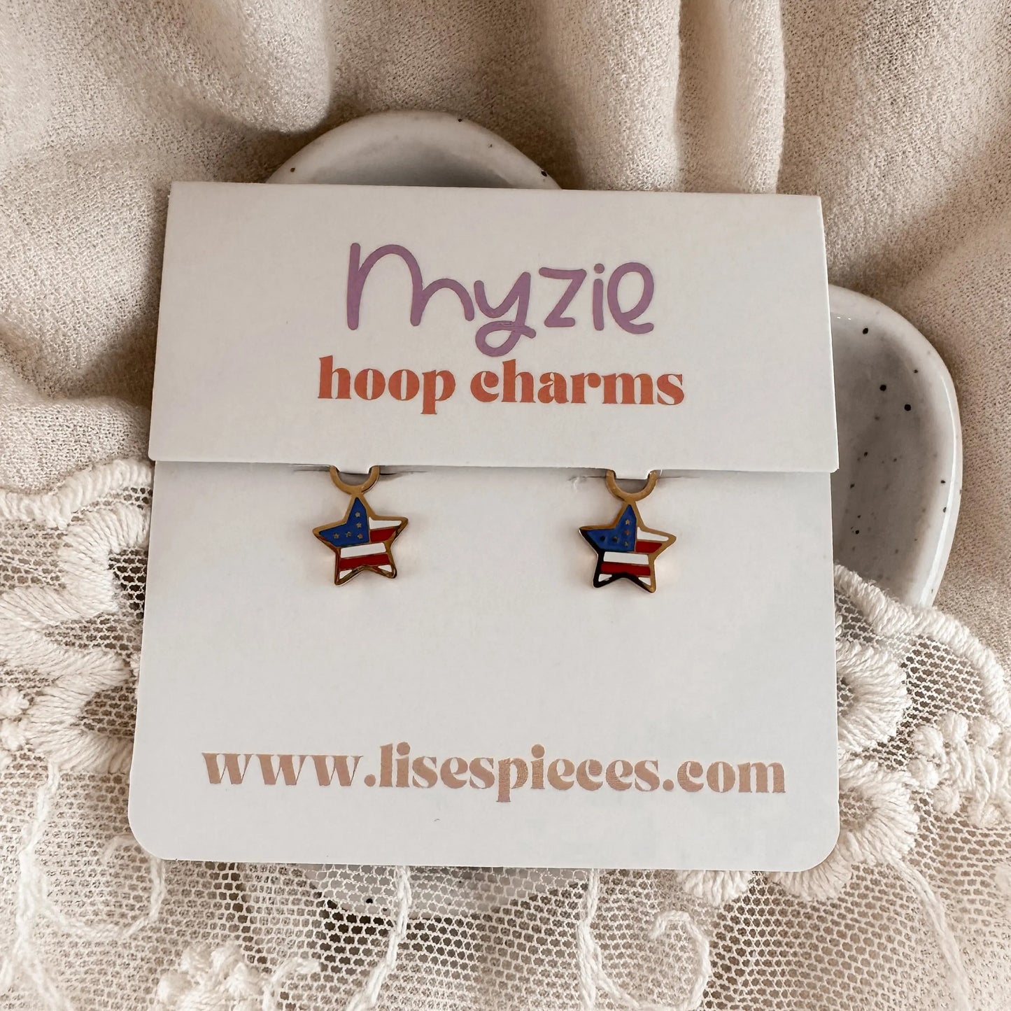 4th of July Hoop Charms Lise's Pieces