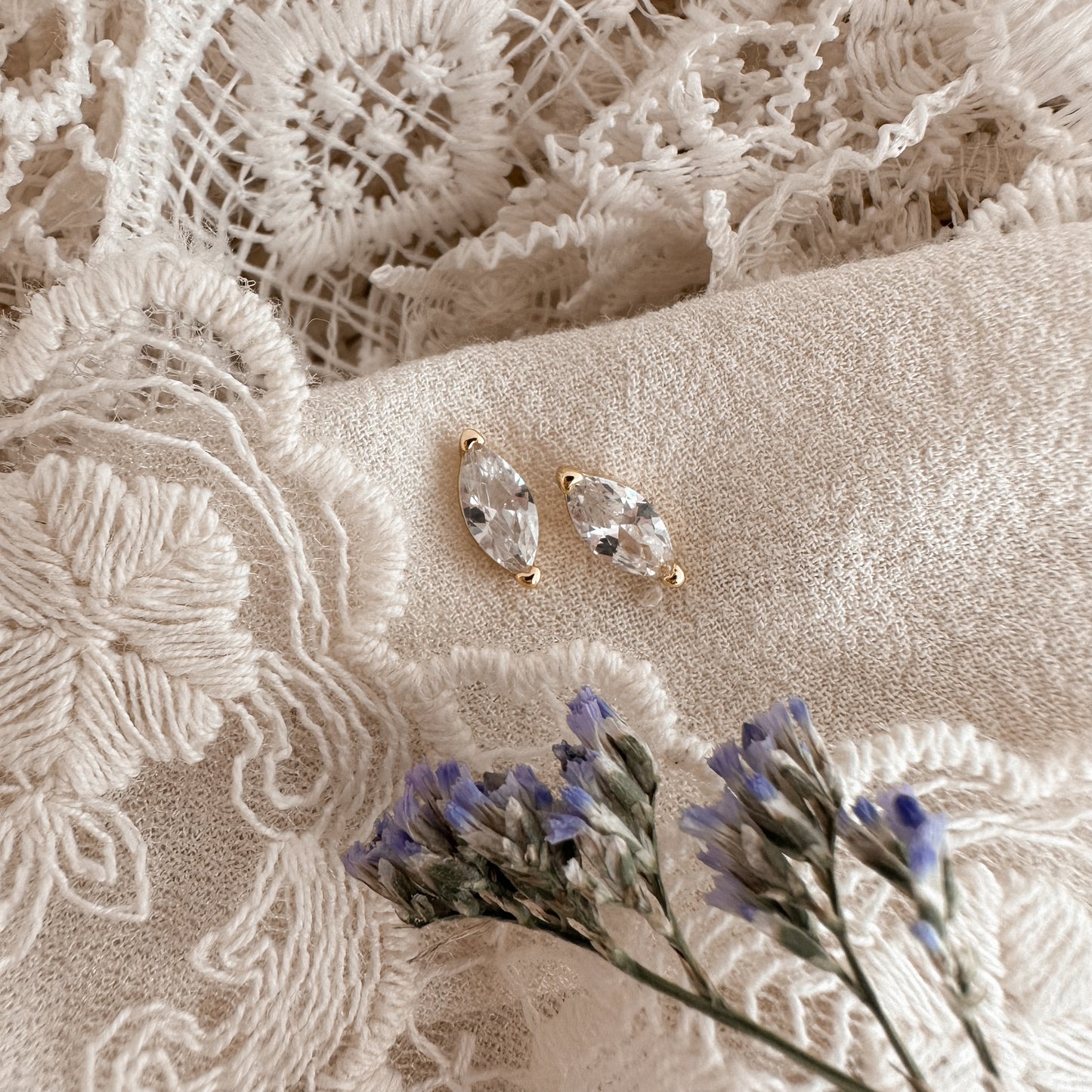 Crystal Marquise studs