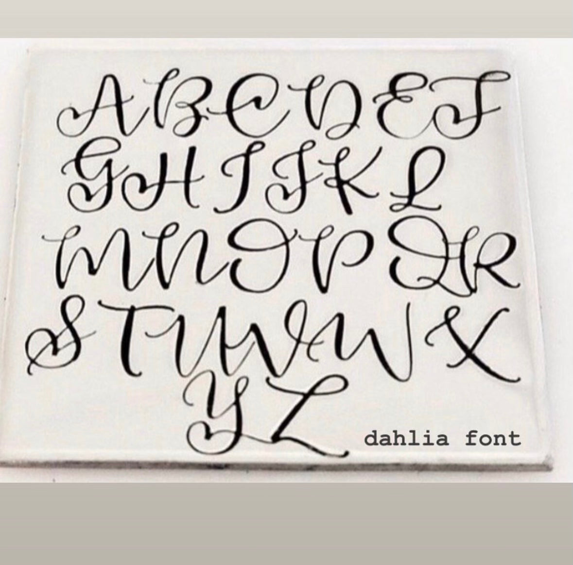 Custom initial square necklace - gold