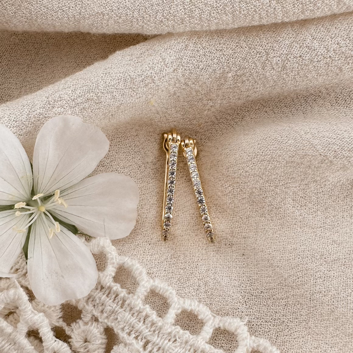 Crystal Elodie hoops