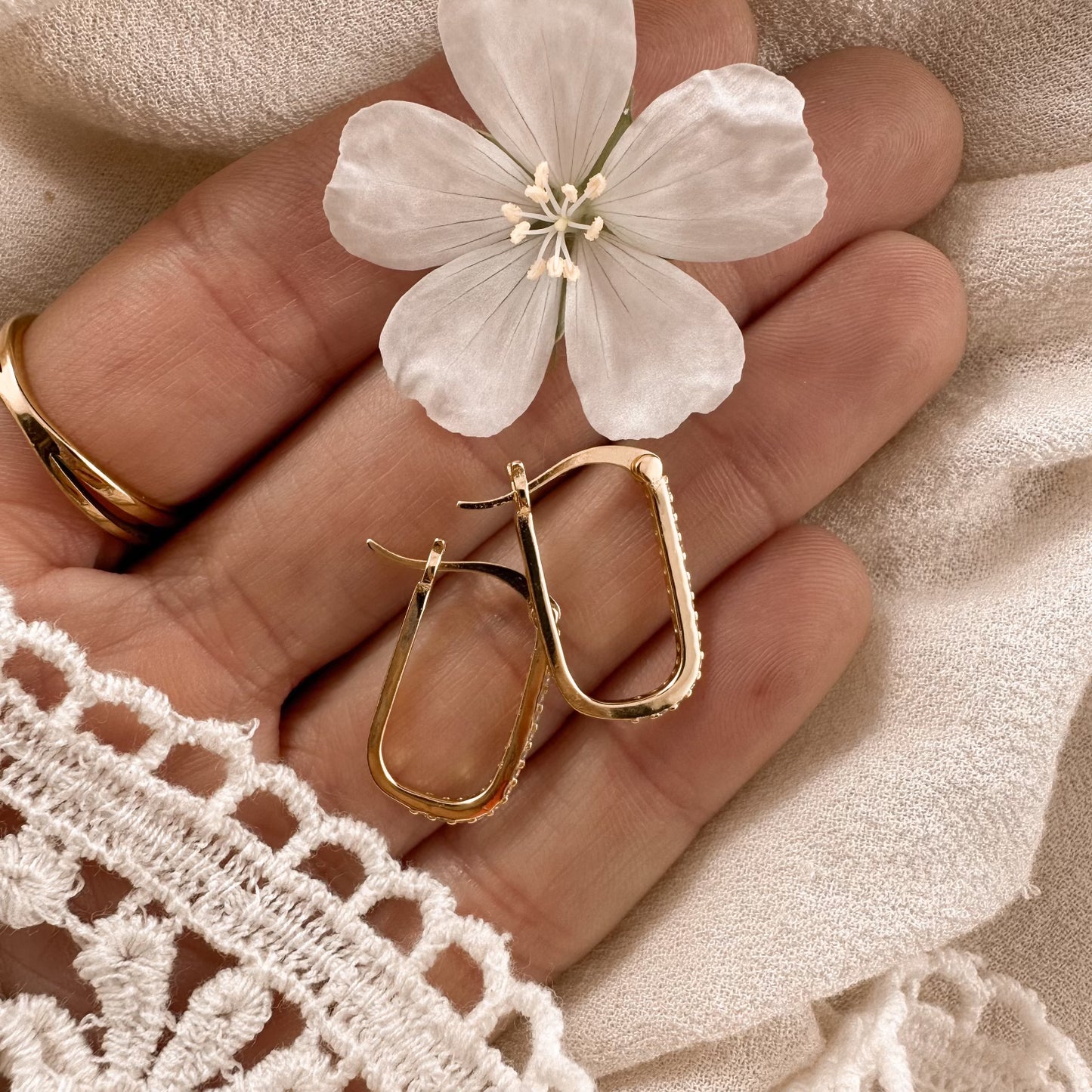 Crystal Elodie hoops