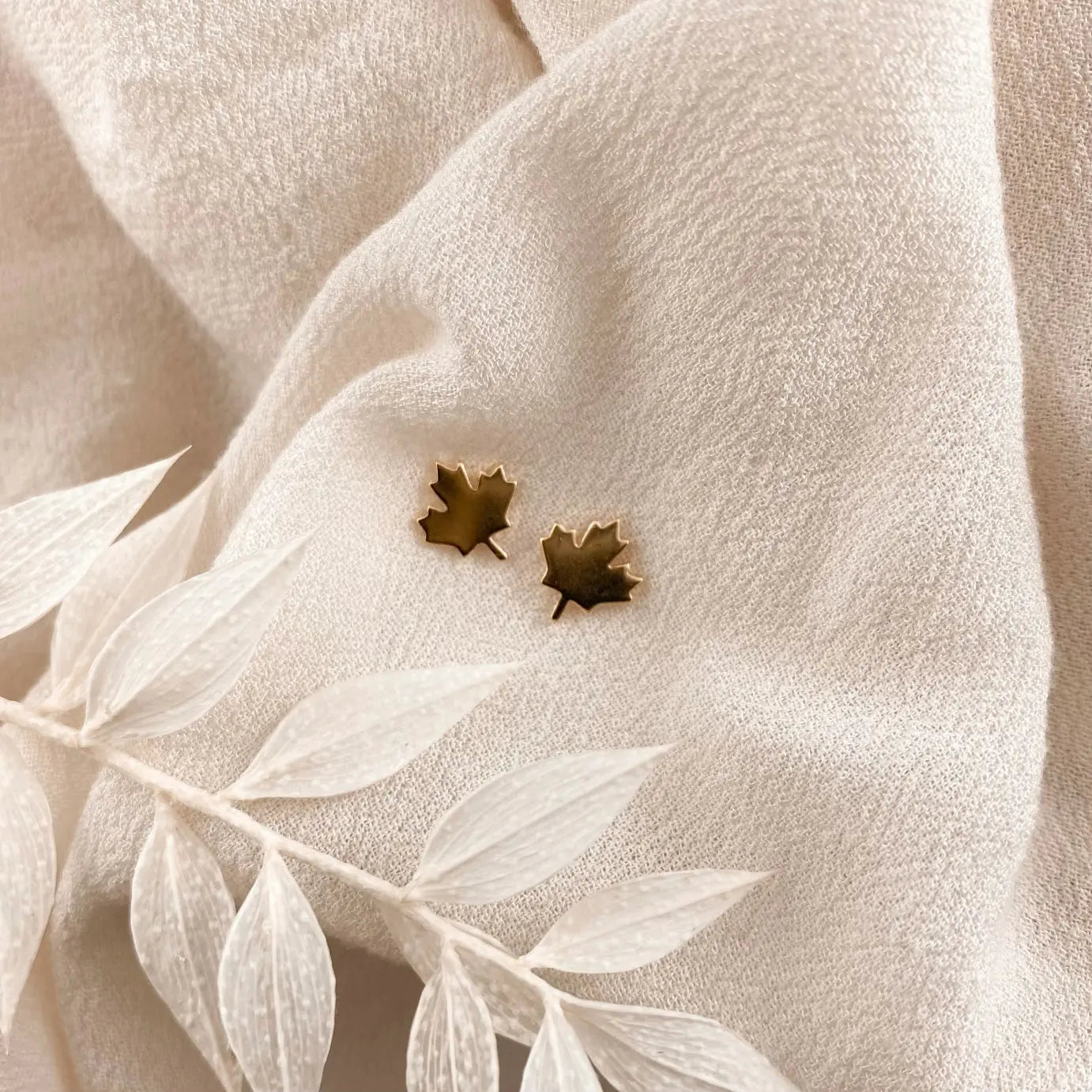 Maple leaf studs Lise's Pieces