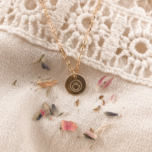 Happy face necklace