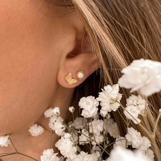 Monarch butterfly studs - gold Lise's Pieces