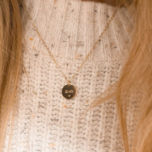 Custom sweetheart necklace - gold