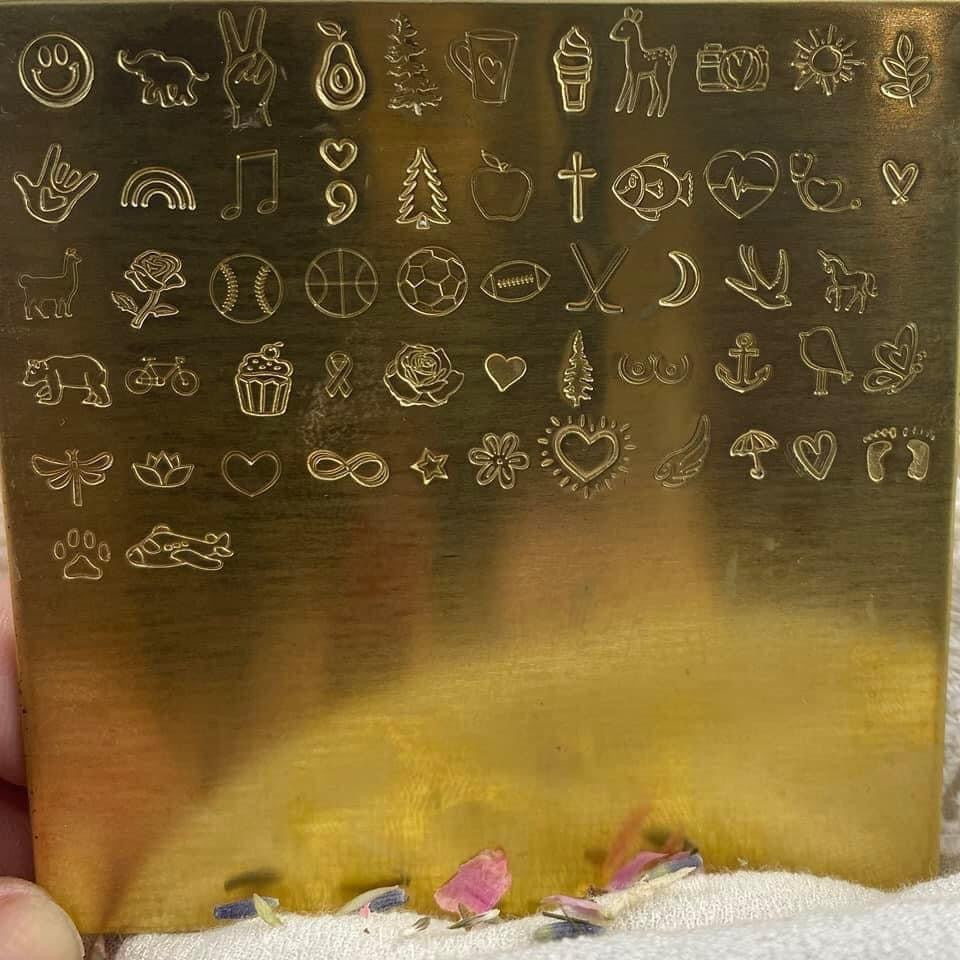 Custom Rectangle necklace - gold