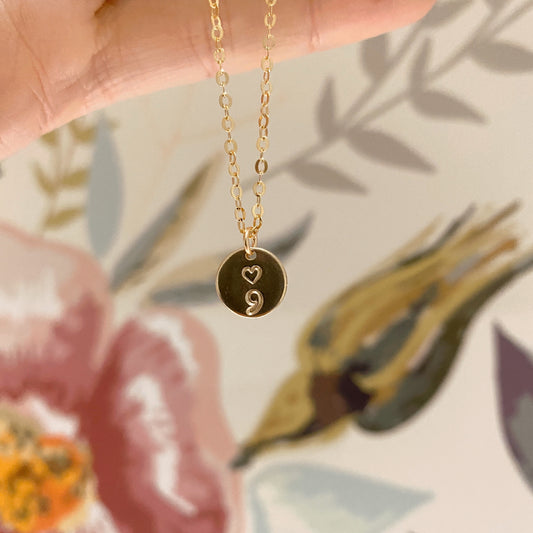 semi-colon heart