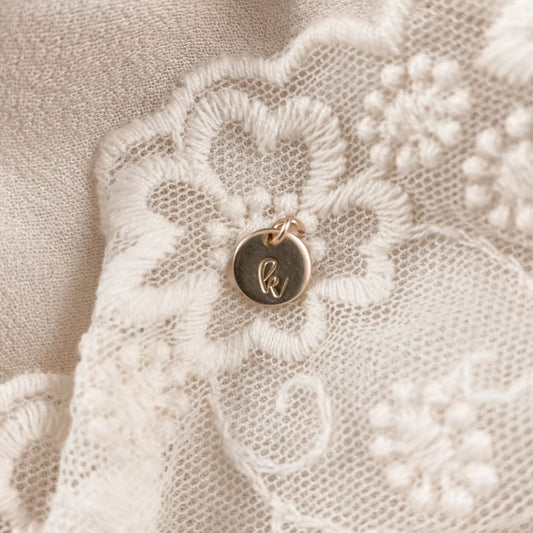 Add on mini initial disc - gold