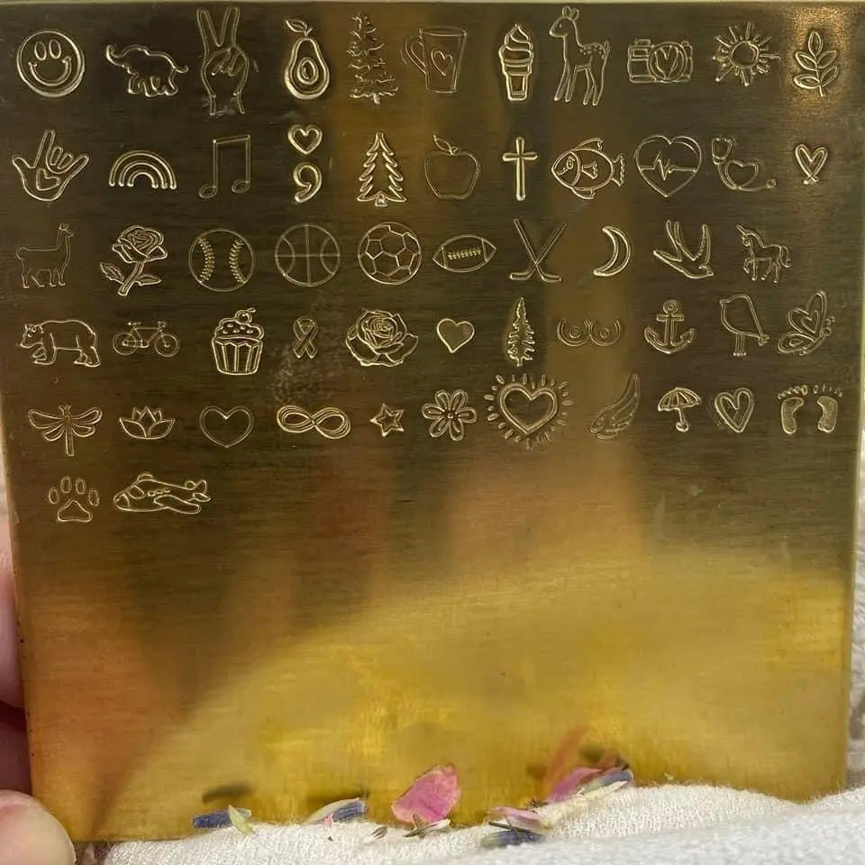 Add on rectangle disc - gold Lise's Pieces