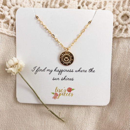 Happy sun necklace